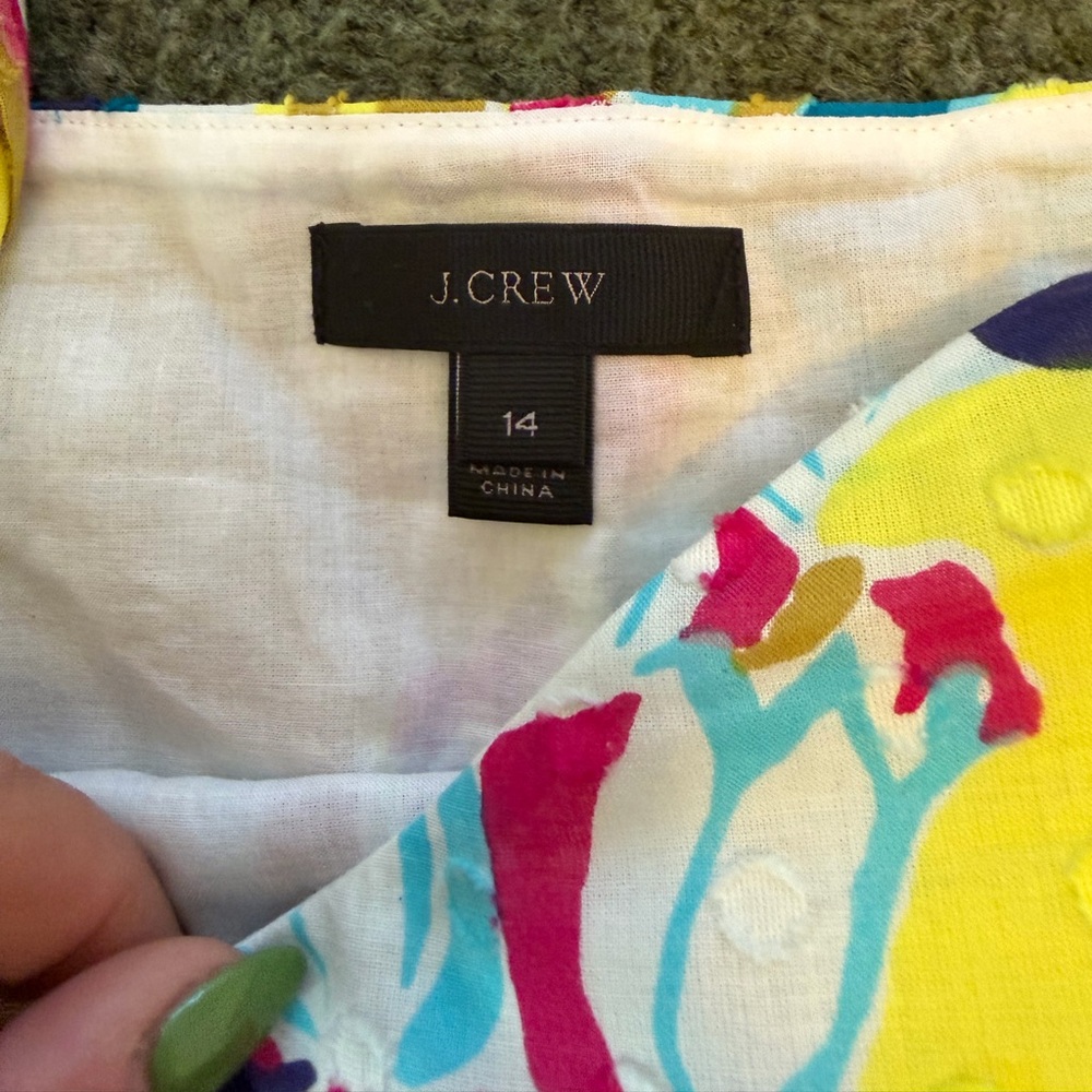 J. Crew Multicolor Abstract Dress
